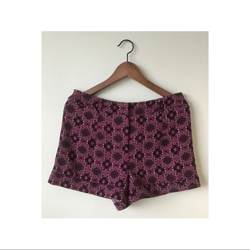 High Waist Purple Shorts